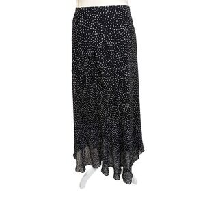 CAbi Sinatra, Black and White, Long Maxi Polka Dot Skirt, Women's‎ Size 8